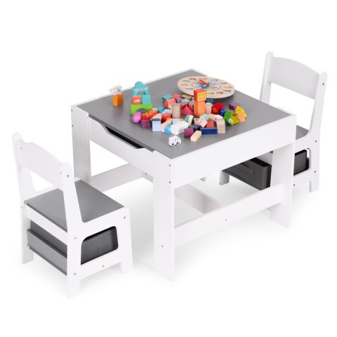 Zestaw mebli dla dzieci stolik + 2 krzesła tablica kredowa ECOTOYS Zestaw mebli dla dzieci stolik + 2 krzesła tablica kredowa ECOTOYS