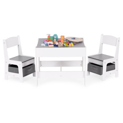 Zestaw mebli dla dzieci stolik + 2 krzesła tablica kredowa ECOTOYS Zestaw mebli dla dzieci stolik + 2 krzesła tablica kredowa ECOTOYS