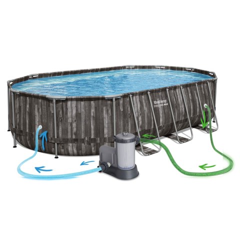 Basen ogrodowy stelażowy 610 x 366 x 122 cm 12w1 Bestway 5611R Basen ogrodowy stelażowy 610 x 366 x 122 cm 12w1 Bestway 5611R