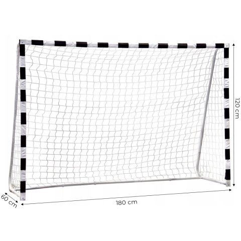 Bramka piłkarska treningowa z siatką 180x120 cm czarno-biała MultiGarden Bramka piłkarska treningowa z siatką 180x120 cm czarno-biała MultiGarden