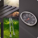 Grill węglowy na ogród działkę duży ruszt termometr komin kółka solidny