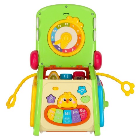Kostka edukacyjna sorter z pianinkiem krokodyl 4w1 Kostka edukacyjna sorter z pianinkiem krokodyl 4w1