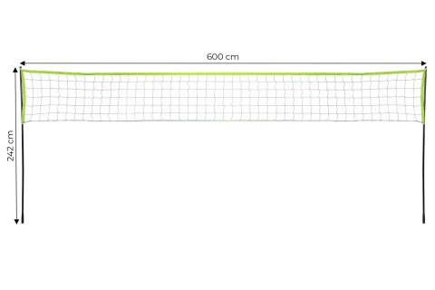 Siatka do siatkówki badmintona 600x240 cm składana wytrzymała MultiGarden Siatka do siatkówki badmintona 600x240 cm składana wytrzymała MultiGarden