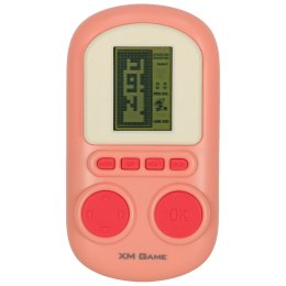 Gra elektroniczna zręcznościowa mini konsola przenośna kieszonkowa tetris różowa