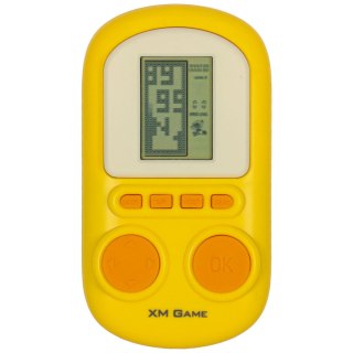 Gra elektroniczna zręcznościowa mini konsola przenośna kieszonkowa tetris żółty