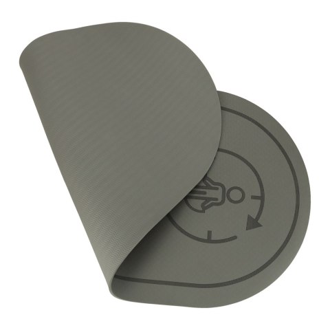 Mata fitness do ćwiczeń jogi skakania na skakance wygłuszająca antypoślizgowa 125x61,5x0,6 cm szara Mata fitness do ćwiczeń jogi skakania na skakance wygłuszająca antypoślizgowa 125x61,5x0,6 cm szara