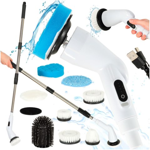 Mop obrotowy elektryczna szczotka do czyszczenia 9 głowicami szczotkującymi Mop obrotowy elektryczna szczotka do czyszczenia 9 głowicami szczotkującymi