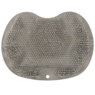 Myjka silikonowa do pleców stóp z przyssawkami masażer do mycia szczotka pod prysznic szary