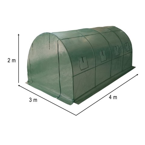 Tunel foliowy ogrodowy szklarnia na warzywa rośliny 4x3x2 m Tunel foliowy ogrodowy szklarnia na warzywa rośliny 4x3x2 m
