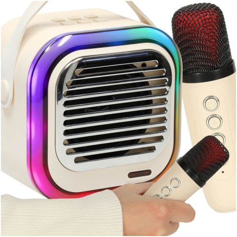 Głośnik do karaoke USB Bluetooth kremowy Głośnik do karaoke USB Bluetooth kremowy