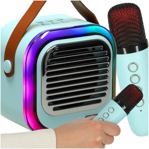 Głośnik do karaoke USB Bluetooth niebieski Głośnik do karaoke USB Bluetooth niebieski