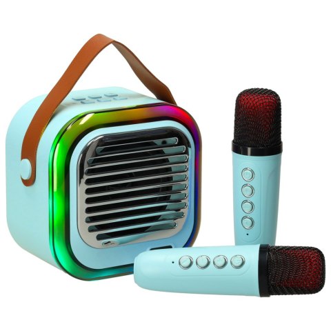 Głośnik do karaoke USB Bluetooth niebieski Głośnik do karaoke USB Bluetooth niebieski