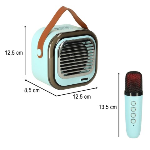 Głośnik do karaoke USB Bluetooth niebieski Głośnik do karaoke USB Bluetooth niebieski