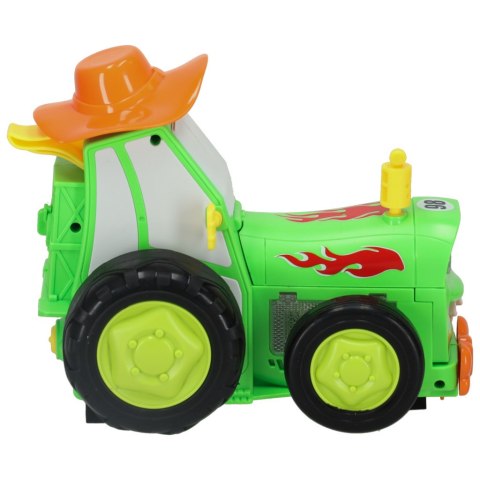 Traktor ciągnik zdalnie sterowany na pilota RC skaczący tańczący dźwięk zielony Traktor ciągnik zdalnie sterowany na pilota RC skaczący tańczący dźwięk zielony