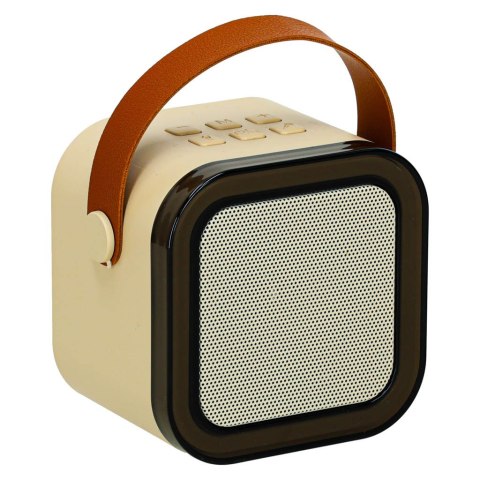 Zestaw do karaoke mikrofon + głośnik przenośny BLUETOOTH USB LED beżowy Zestaw do karaoke mikrofon + głośnik przenośny BLUETOOTH USB LED beżowy