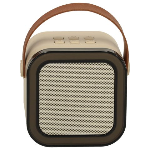 Zestaw do karaoke mikrofon + głośnik przenośny BLUETOOTH USB LED beżowy Zestaw do karaoke mikrofon + głośnik przenośny BLUETOOTH USB LED beżowy