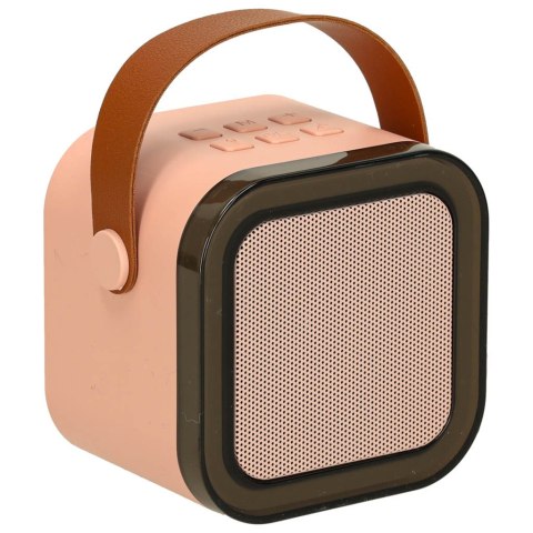Zestaw do karaoke mikrofon + głośnik przenośny BLUETOOTH USB LED różowy Zestaw do karaoke mikrofon + głośnik przenośny BLUETOOTH USB LED różowy
