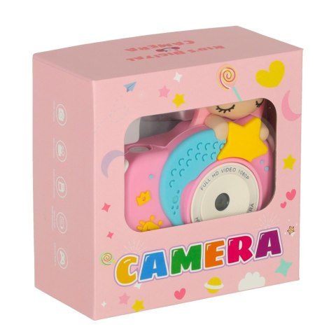 Aparat cyfrowy fotograficzny dla dzieci kamera zabawka + karta 32GB różowy syrenka Aparat cyfrowy fotograficzny dla dzieci kamera zabawka + karta 32GB różowy syrenka