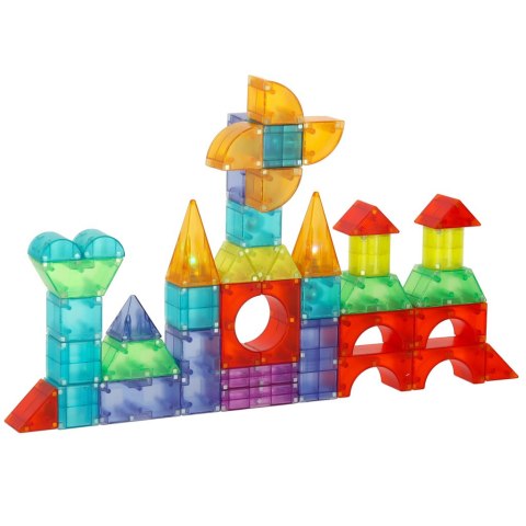 Klocki magnetyczne konstrukcyjne świecące elementy figury 3D 134 el. Klocki magnetyczne konstrukcyjne świecące elementy figury 3D 134 el.