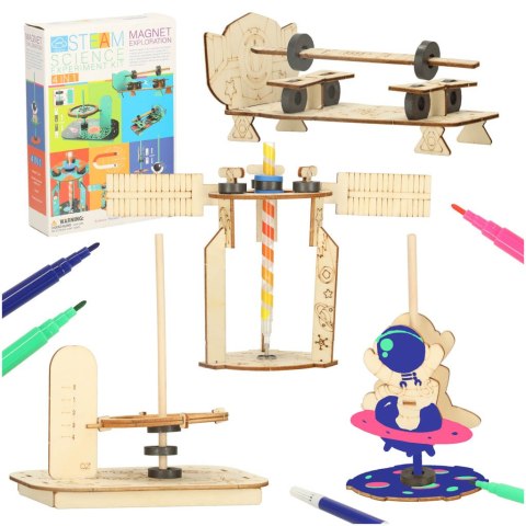 Zestaw edukacyjny do eksperymentów naukowych magnetycznych DIY 4w1 Zestaw edukacyjny do eksperymentów naukowych magnetycznych DIY 4w1