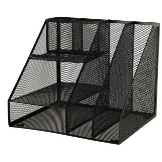 Organizer przybornik na biurko biurkowy duży A4 metalowy 7 komór