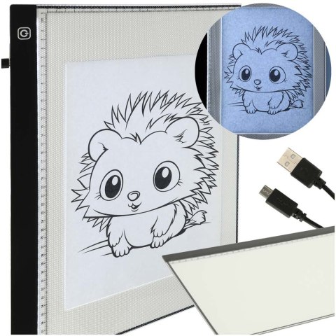Deska kreślarska tablica tablet graficzny kalka do rysowania podświetlana LED A3 Deska kreślarska tablica tablet graficzny kalka do rysowania podświetlana LED A3