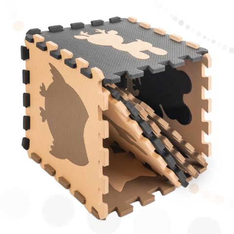 Mata edukacyjna piankowa puzzle beż 30 x 30 cm 9 elementów folia Mata edukacyjna piankowa puzzle beż 30 x 30 cm 9 elementów folia