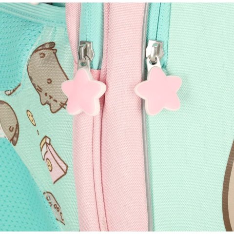 Plecak szkolny młodzieżowy czterokomorowy Pusheen 22L miętowy Plecak szkolny młodzieżowy czterokomorowy Pusheen 22L miętowy