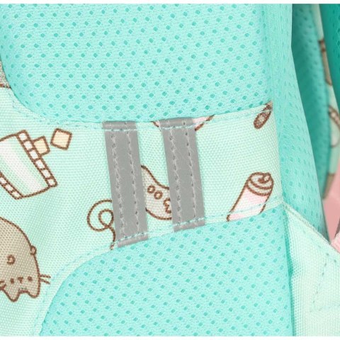 Plecak szkolny młodzieżowy czterokomorowy Pusheen 22L miętowy Plecak szkolny młodzieżowy czterokomorowy Pusheen 22L miętowy