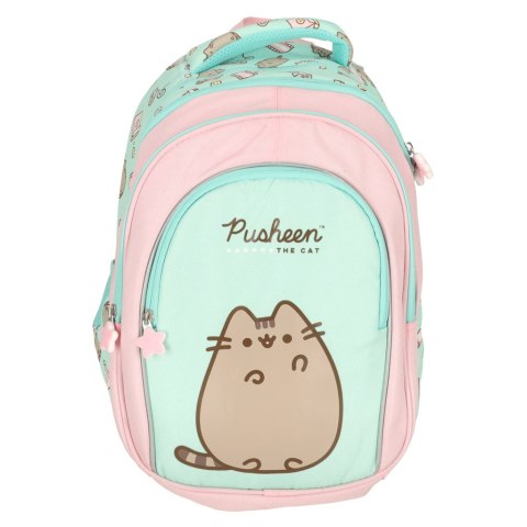 Plecak szkolny młodzieżowy czterokomorowy Pusheen 22L miętowy Plecak szkolny młodzieżowy czterokomorowy Pusheen 22L miętowy
