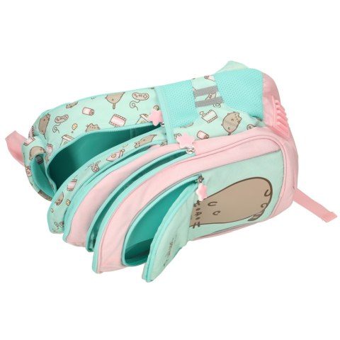 Plecak szkolny młodzieżowy czterokomorowy Pusheen 22L miętowy Plecak szkolny młodzieżowy czterokomorowy Pusheen 22L miętowy