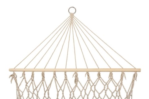 Hamak ogrodowy brazylijski boho siatka frędzle 200cm 150kg Ecru Hamak ogrodowy brazylijski boho siatka frędzle 200cm 150kg Ecru