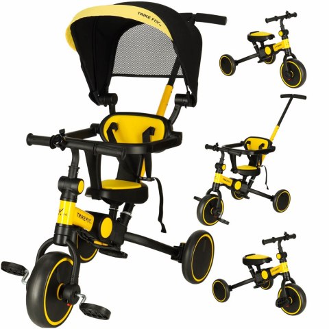 Rowerek trójkołowy TRIKE FIX V4 rower spacerówka rowerek biegowy 6w1 czarny Rowerek trójkołowy TRIKE FIX V4 rower spacerówka rowerek biegowy 6w1 czarny