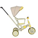 Rowerek trójkołowy TRIKE FIX V4 rower spacerówka rowerek biegowy 6w1 szary żółty