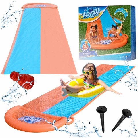Ślizg wodny ślizgawka wodna z fontanną do pływania zjeżdżalnia podwójny 488 cm BESTWAY 52328 Ślizg wodny ślizgawka wodna z fontanną do pływania zjeżdżalnia podwójny 488 cm BESTWAY 52328