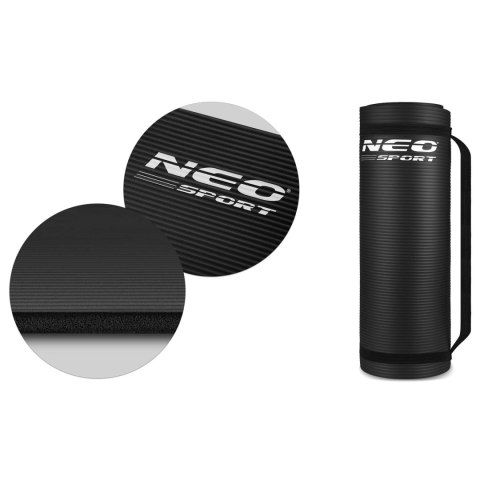 Mata do ćwiczeń gruba 183 x 60 cm Neo-Sport - 192300 czarna Mata do ćwiczeń gruba 183 x 60 cm Neo-Sport - 192300 czarna