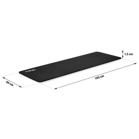 Mata do ćwiczeń gruba 183 x 60 cm Neo-Sport - 192300 czarna Mata do ćwiczeń gruba 183 x 60 cm Neo-Sport - 192300 czarna