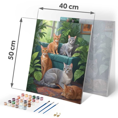 Obraz do malowania po numerach 40x50 cm Massido Koty Obraz do malowania po numerach 40x50 cm Massido Koty