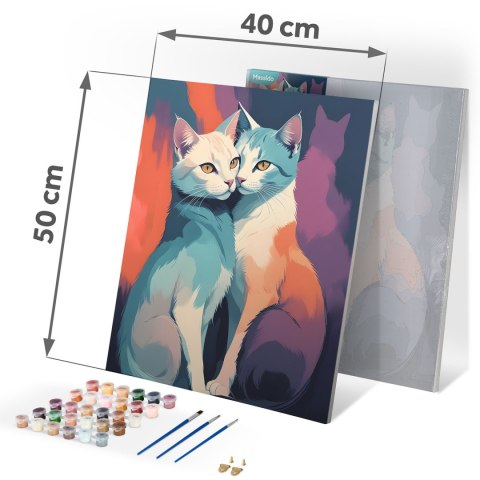 Obraz do malowania po numerach 40x50 cm Massido Koty Obraz do malowania po numerach 40x50 cm Massido Koty