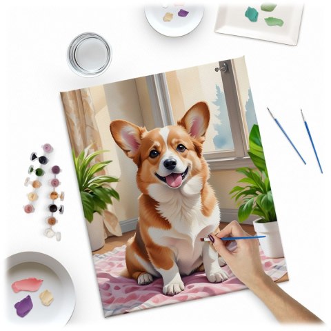 Obraz do malowania po numerach 40x50 cm Massido Piesek Corgi Obraz do malowania po numerach 40x50 cm Massido Piesek Corgi