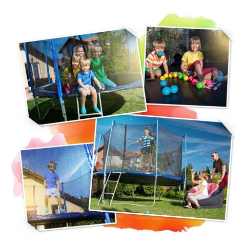 Trampolina ogrodowa 12ft/374cm z siatką zewnętrzną i drabinką Neo-Sport Trampolina ogrodowa 12ft/374cm z siatką zewnętrzną i drabinką Neo-Sport