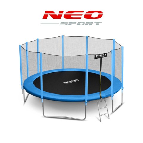Trampolina ogrodowa 15ft/465cm z siatką zewnętrzną i drabinką Neo-Sport Trampolina ogrodowa 15ft/465cm z siatką zewnętrzną i drabinką Neo-Sport