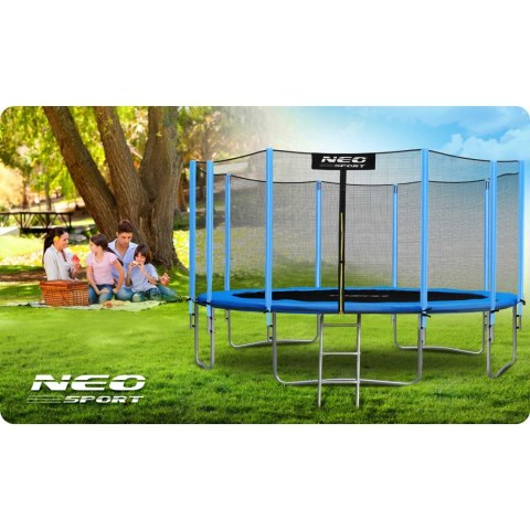 Trampolina ogrodowa 15ft/465cm z siatką zewnętrzną i drabinką Neo-Sport Trampolina ogrodowa 15ft/465cm z siatką zewnętrzną i drabinką Neo-Sport