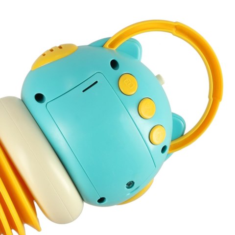 Harmonia akordeon zabawka sensoryczna dla dzieci sowa niebieska grająca LED 30cm Harmonia akordeon zabawka sensoryczna dla dzieci sowa niebieska grająca LED 30cm