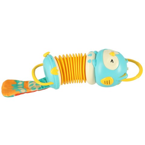 Harmonia akordeon zabawka sensoryczna dla dzieci sowa niebieska grająca LED 30cm Harmonia akordeon zabawka sensoryczna dla dzieci sowa niebieska grająca LED 30cm
