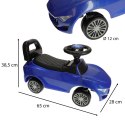 Jeździk pchacz samochód auto z dźwiękiem i światłami niebieski