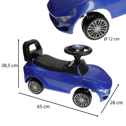 Jeździk pchacz samochód auto z dźwiękiem i światłami niebieski Jeździk pchacz samochód auto z dźwiękiem i światłami niebieski