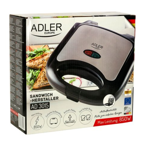 Opiekacz Adler AD 3015 toster do kanapek tostów 750W Opiekacz Adler AD 3015 toster do kanapek tostów 750W