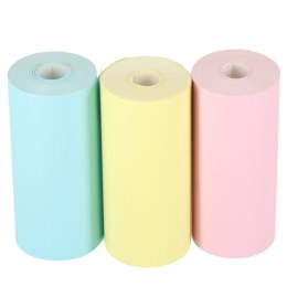 Rolki termiczne papier do drukarki apartu 5,7cm x 3m 3 sztuki kolorowe