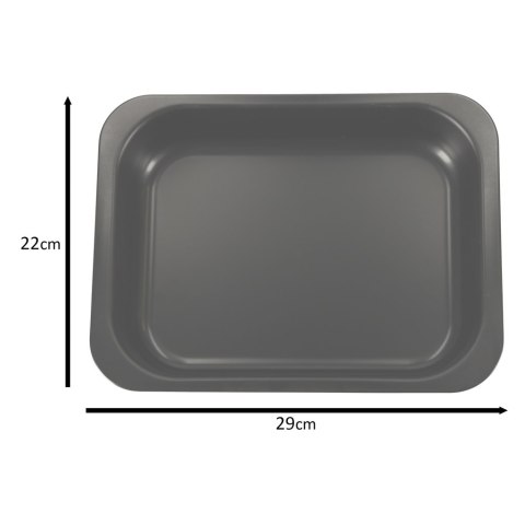 Blacha do pieczenia tortownica forma do ciast wypieków uniwersalna 29cm x 22cm x 6cm czarna Blacha do pieczenia tortownica forma do ciast wypieków uniwersalna 29cm x 22cm x 6cm czarna